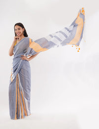 Suman SantiPur Saree GOSSAMER GOLD | Pure Cotton | Indidha Saree