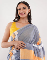 Suman SantiPur Saree GOSSAMER GOLD | Pure Cotton | Indidha Saree