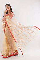 Puja Malakar, Fulia Saree GULZAR MUSLIN MAGIC | Pure Muslin Jamdani | Indidha Saree