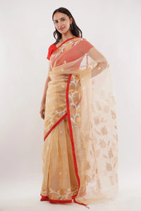 Puja Malakar, Fulia Saree GULZAR MUSLIN MAGIC | Pure Muslin Jamdani | Indidha Saree