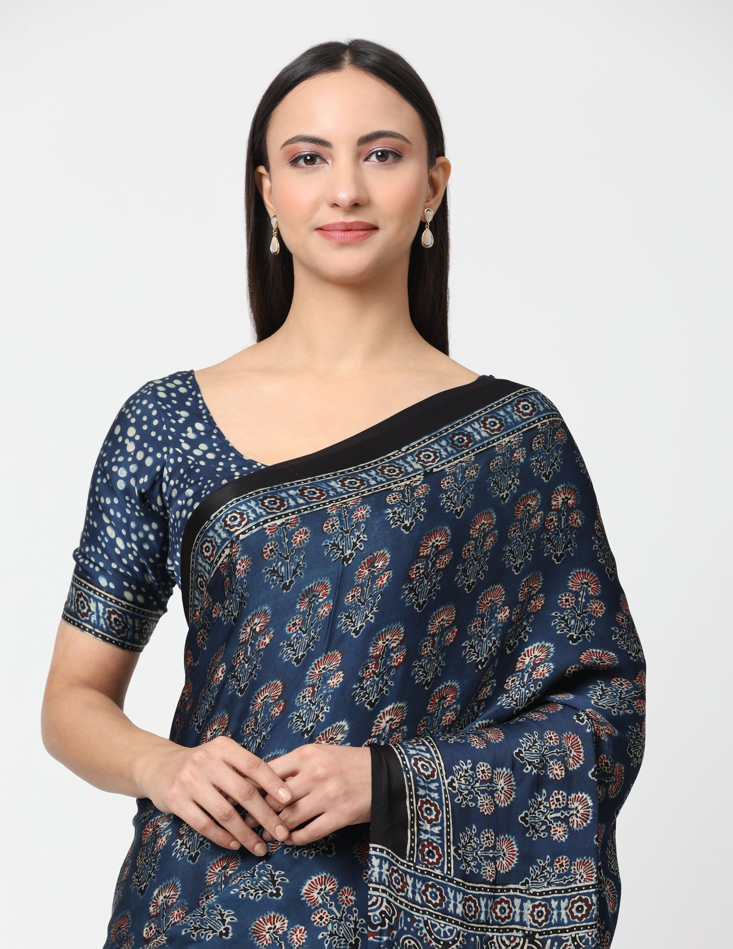 Kutch Saree INFINITE SYMPHONY  | Modal Silk | Ajrakh Print | Indidha Saree