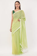 Suman SantiPur Saree LIME LUSH | Mul Cotton | Indidha Saree