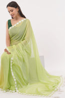 Suman SantiPur Saree LIME LUSH | Mul Cotton | Indidha Saree