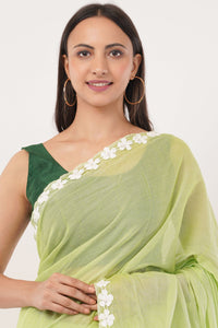 Suman SantiPur Saree LIME LUSH | Mul Cotton | Indidha Saree