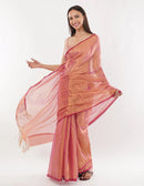 Suman SantiPur Saree LUMINOUS ROSE | Handloom Tissue | Indidha Saree