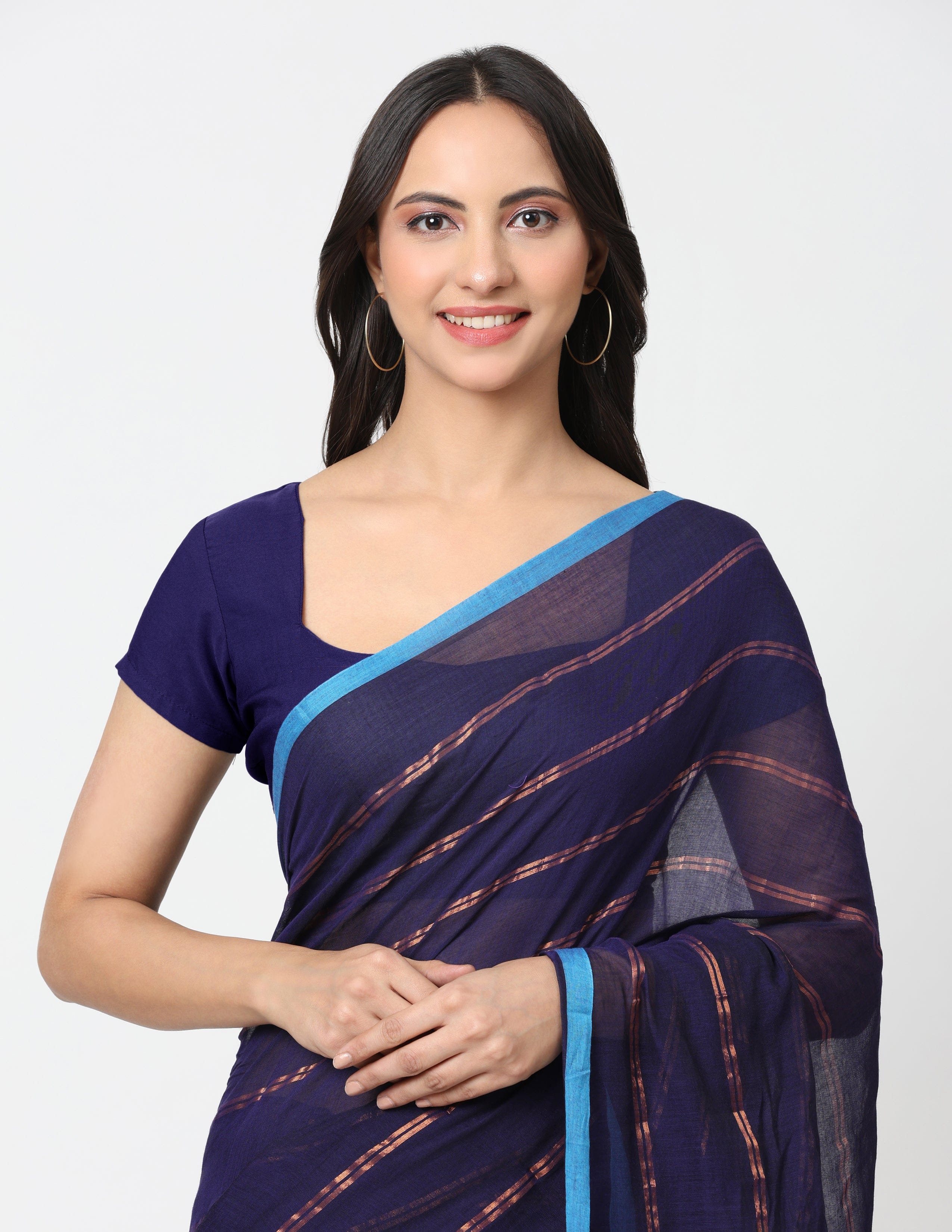 Suman SantiPur Saree MEGH | Mul Cotton | Indidha Saree