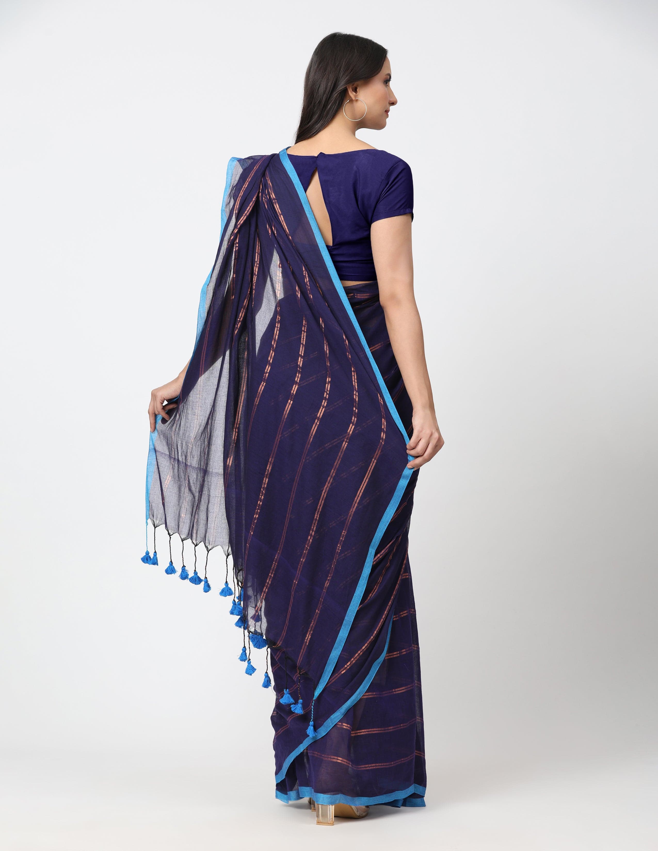 Suman SantiPur Saree MEGH | Mul Cotton | Indidha Saree