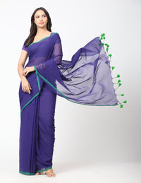 Suman SantiPur Saree MIDNIGHT ELEGANCE | Mul Cotton | Indidha Saree