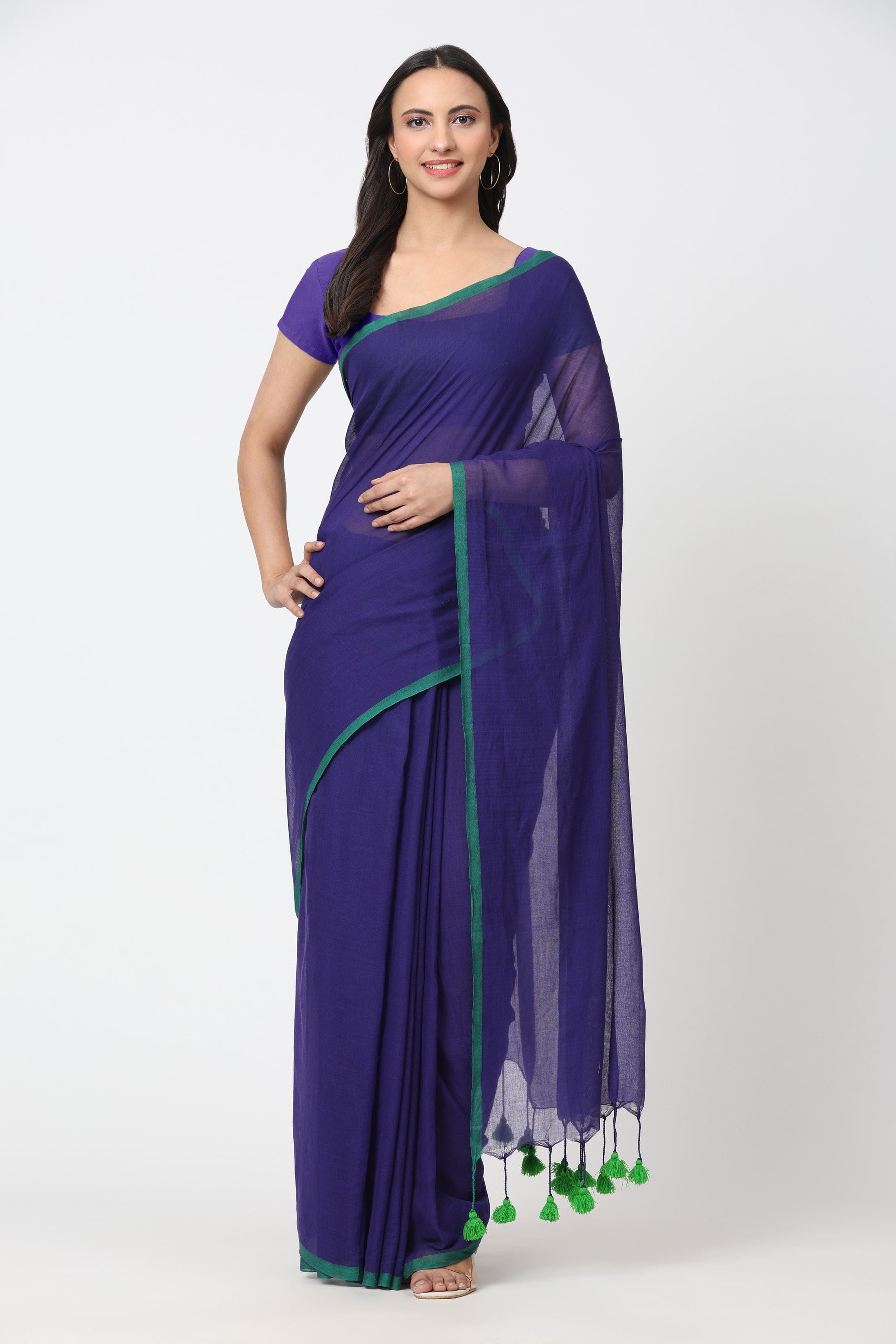 MIDNIGHT ELEGANCE | Mul Cotton | Indidha Saree