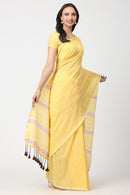 Suman SantiPur Saree MODERN MARIGOLD | Pure Cotton | Indidha Saree