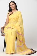 Suman SantiPur Saree MODERN MARIGOLD | Pure Cotton | Indidha Saree
