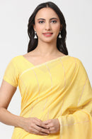 Suman SantiPur Saree MODERN MARIGOLD | Pure Cotton | Indidha Saree