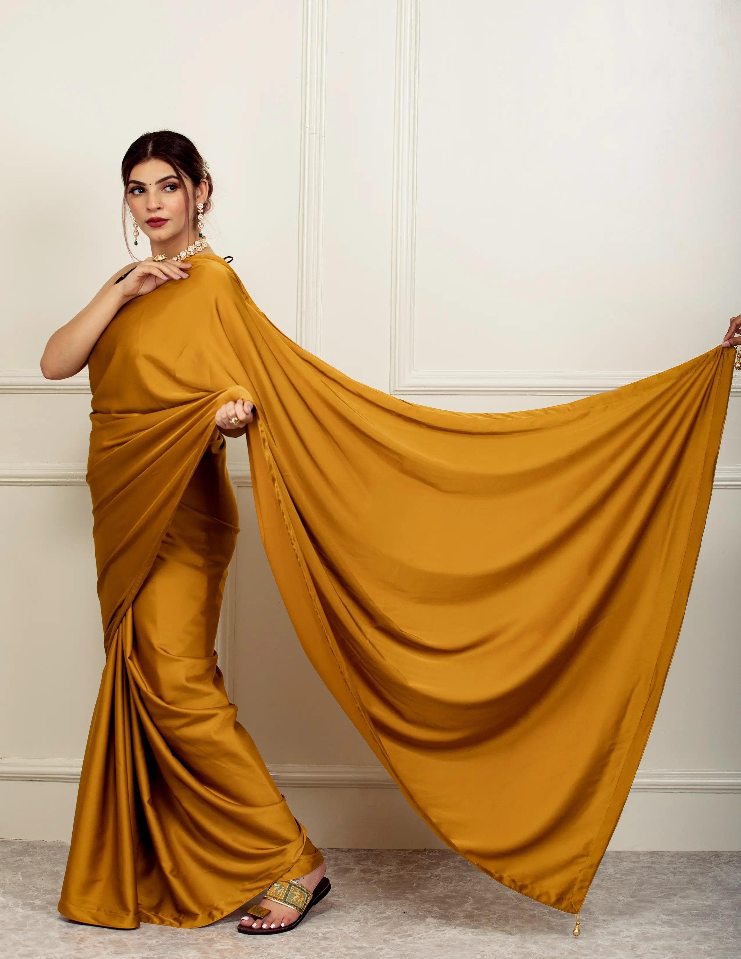 DBS Saree MOHAK | Satin | Indidha Saree