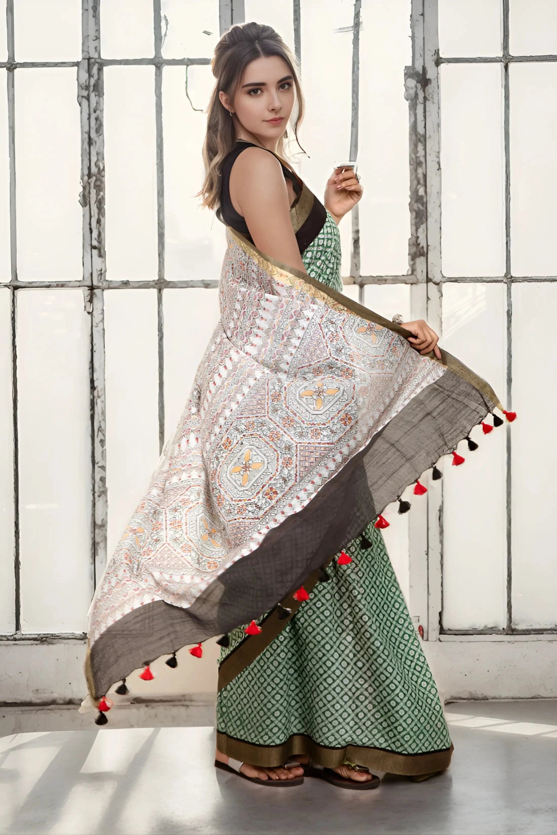 MOTLEY | Cotton | Indidha Saree