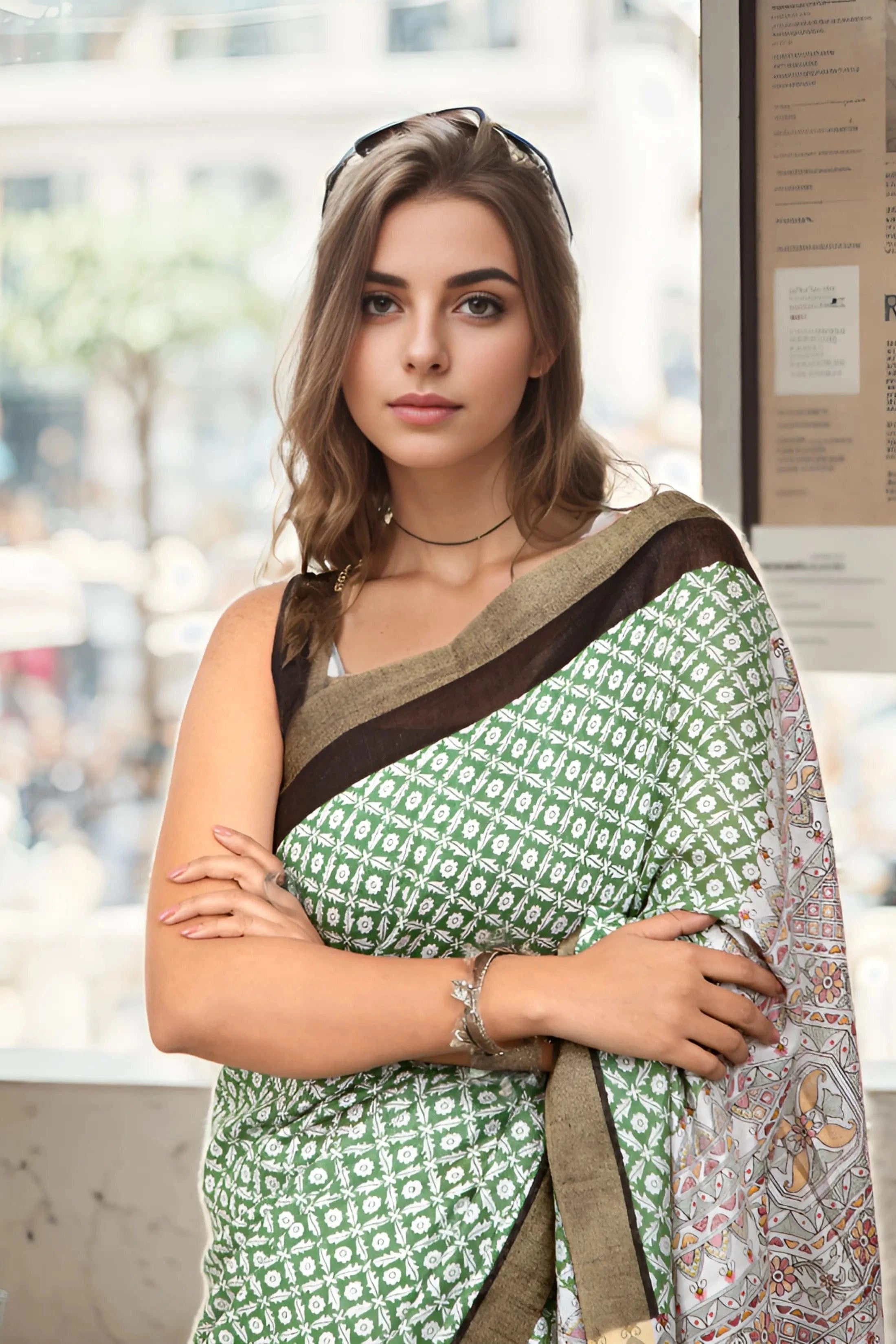Bina Textile BGP Saree MOTLEY | Cotton | Indidha Saree
