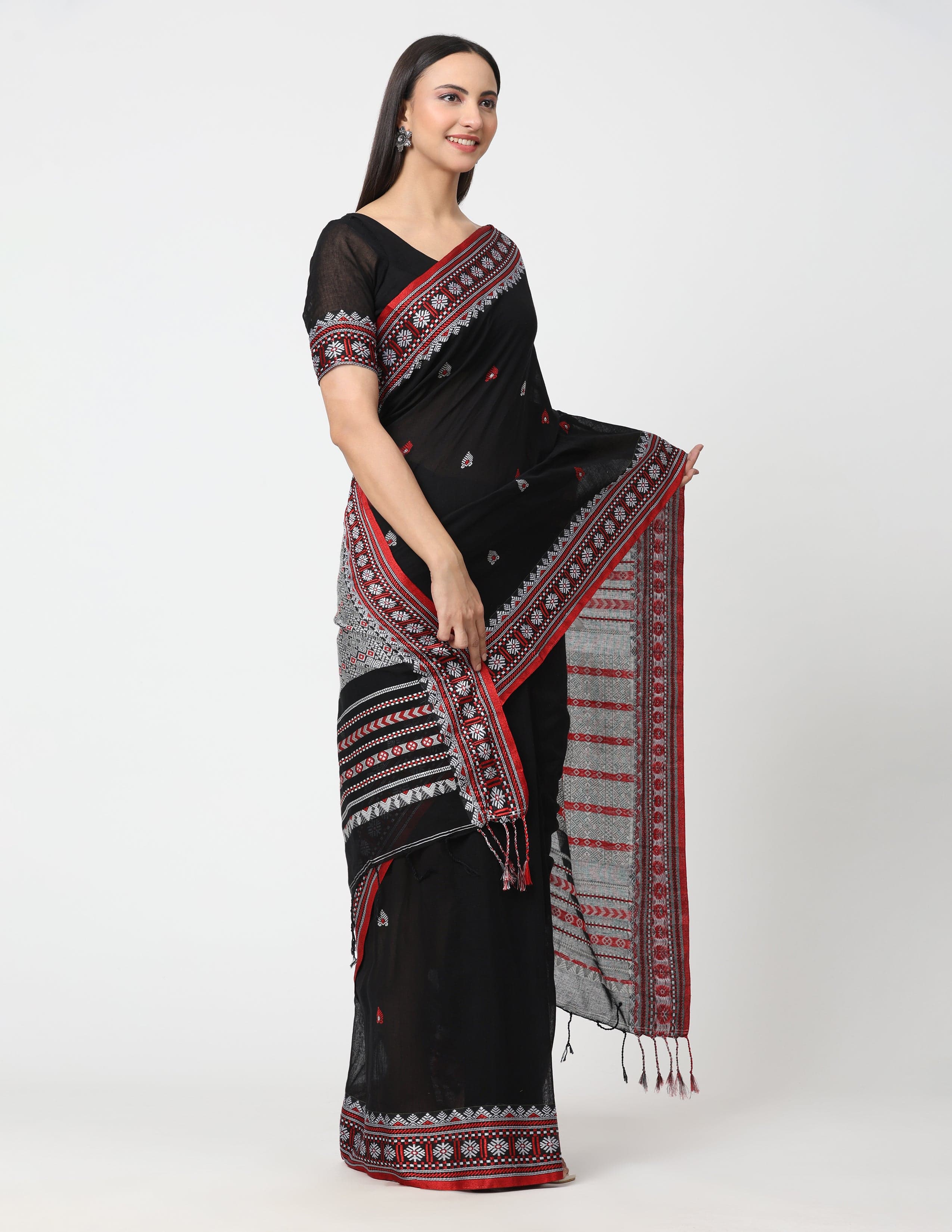 Suman SantiPur Saree MUGDH MOHINI | Assam Mercerized Cotton | Indidha Saree