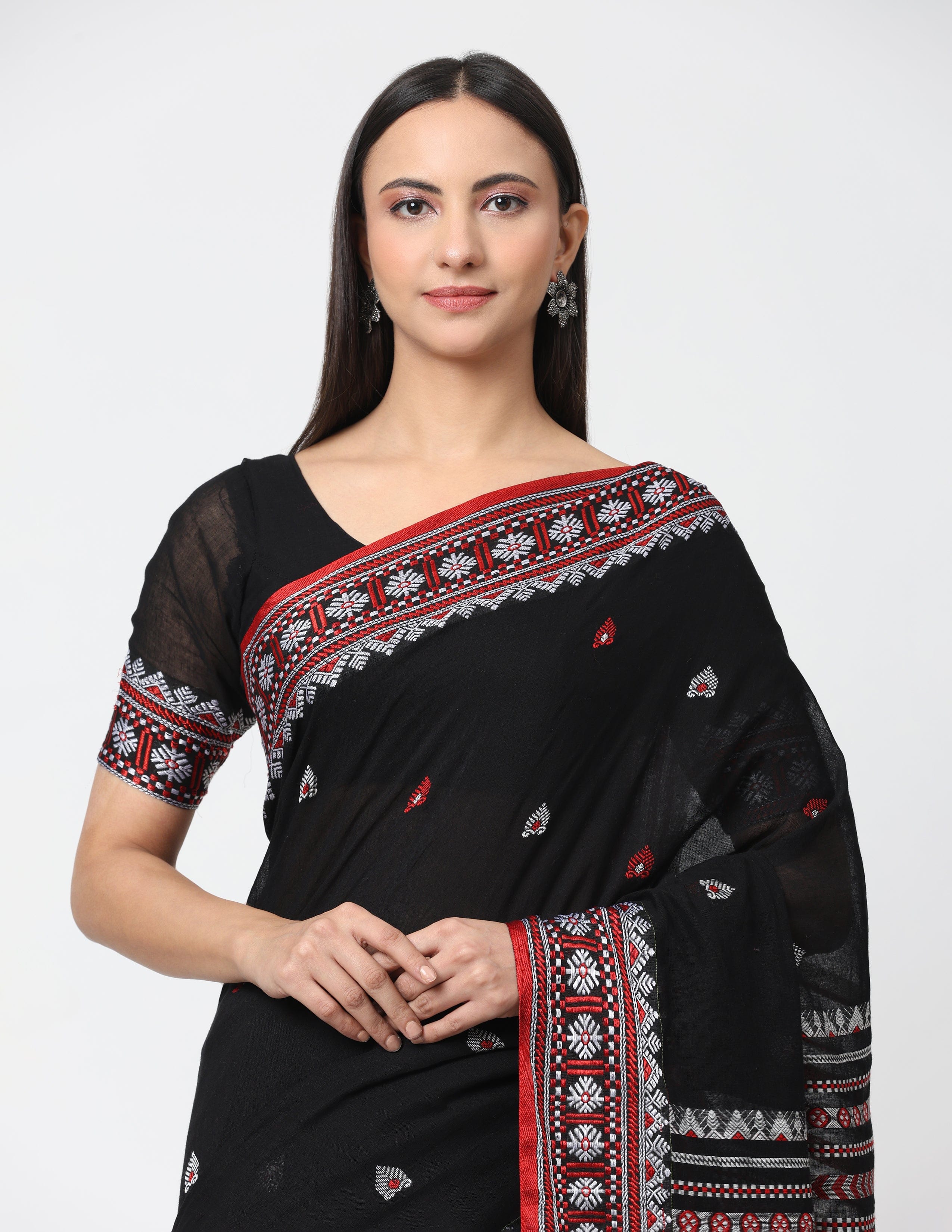 Suman SantiPur Saree MUGDH MOHINI | Assam Mercerized Cotton | Indidha Saree