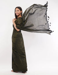 Suman SantiPur Saree NOIR ENIGMA | Khadi Cotton | Indidha Saree