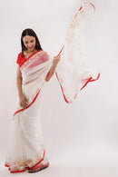 Puja Malakar, Fulia Saree NOOR-E-NAZAKAT | Pure Muslin Jamdani | Indidha Saree