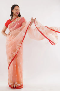 Puja Malakar, Fulia Saree NOORANI PHOOL | Pure Muslin Jamdani | Indidha Saree