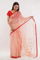Puja Malakar, Fulia Saree NOORANI PHOOL | Pure Muslin Jamdani | Indidha Saree