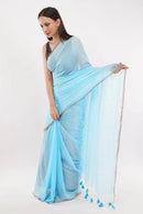 Suman SantiPur Saree OCEAN MIST | Mul Cotton | Indidha Saree