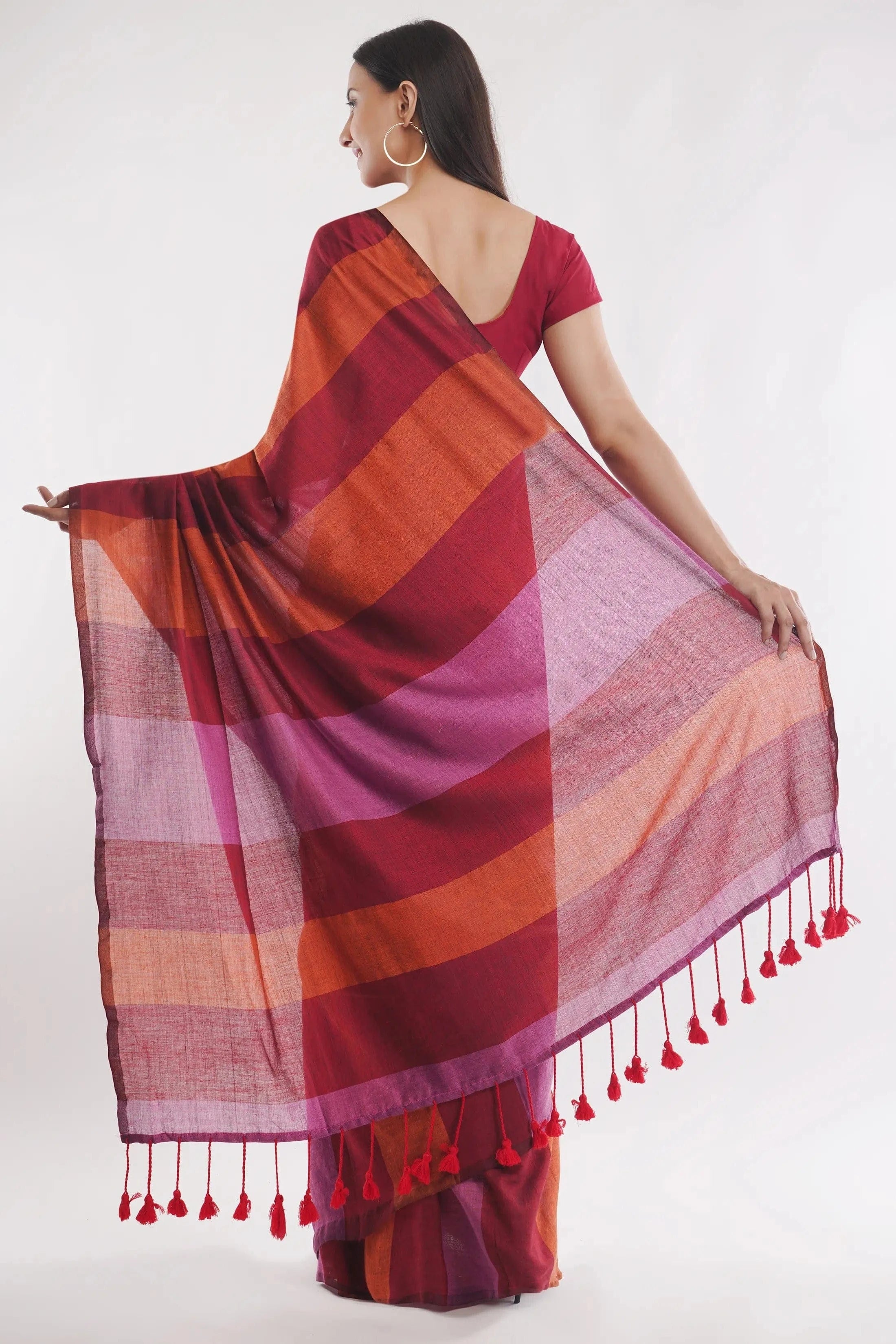 Sayantan Fulia Saree ODHNI | Khadi Cotton | Indidha Saree
