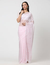 Sharon Saree POLKA MORNING | Handpainted Organza | Indidha Saree