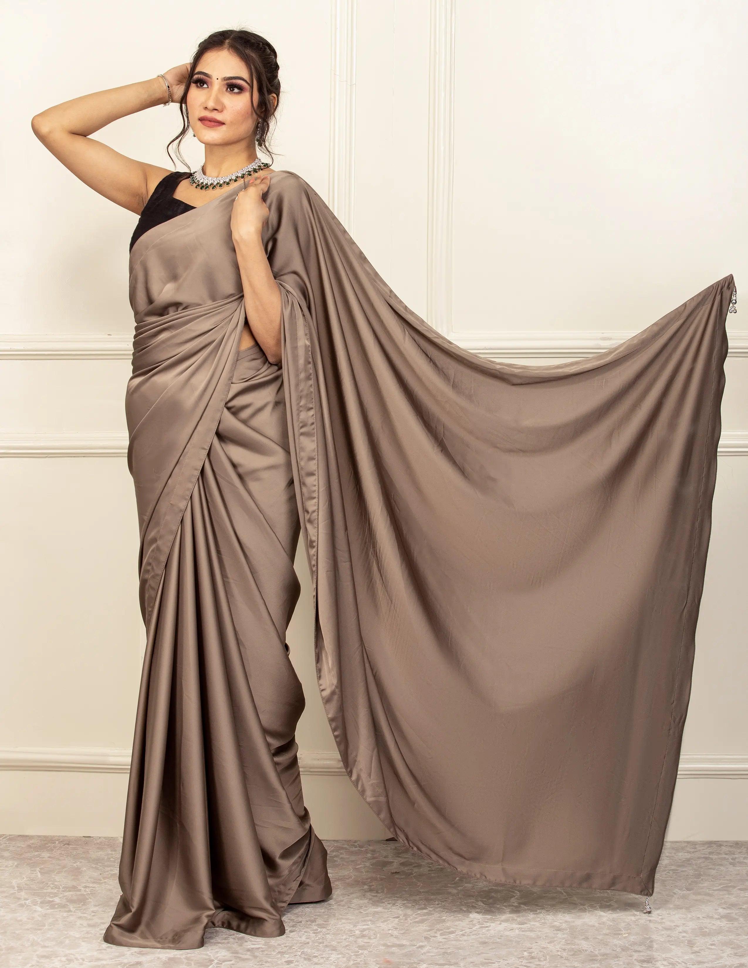 DBS Saree RASHK-E-KAMAR | Satin | Indidha Saree