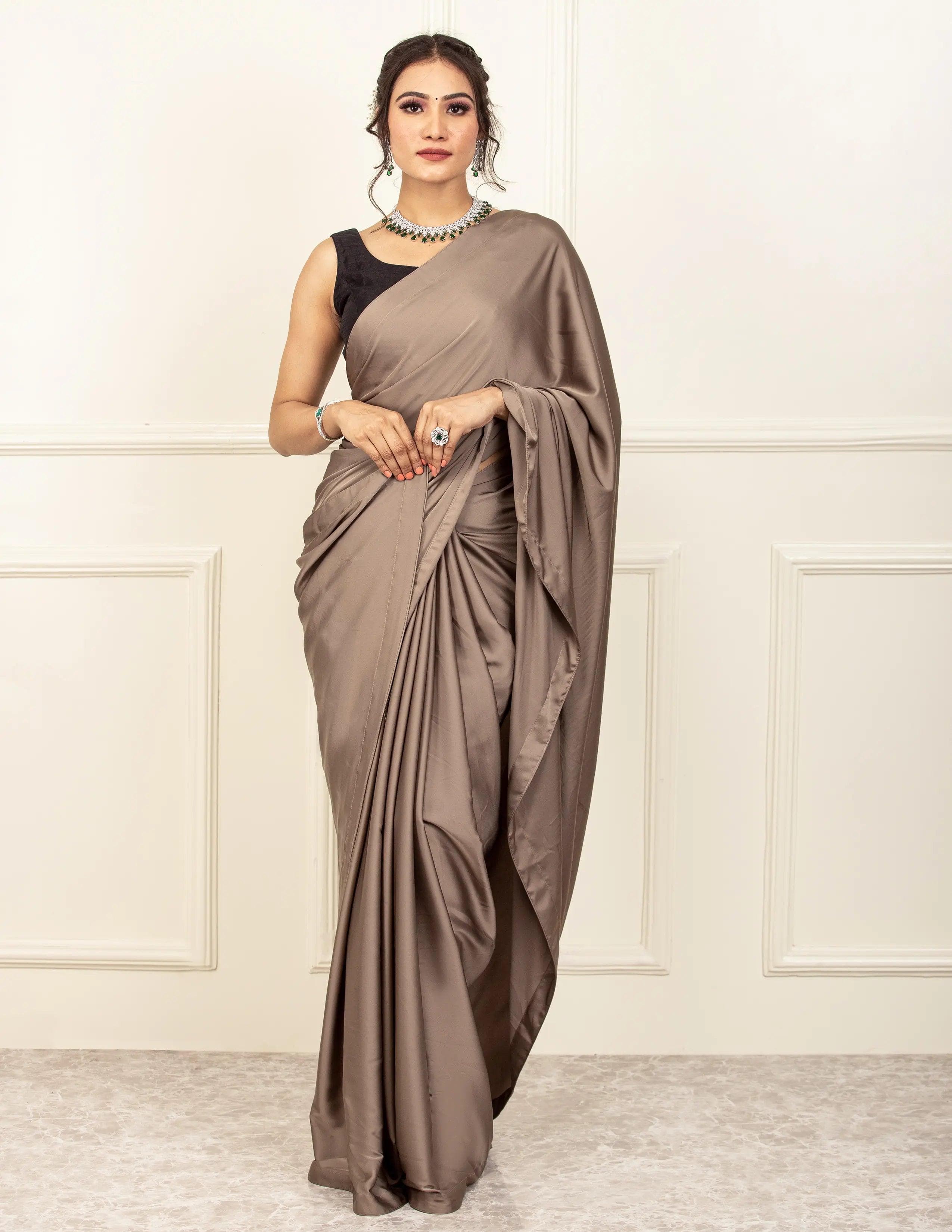 DBS Saree RASHK-E-KAMAR | Satin | Indidha Saree