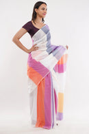 Suman SantiPur Saree ROSEWOOD | Pure Cotton | Indidha Saree