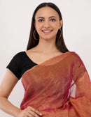 Suman SantiPur Saree SANJH KI ROSHNI | Handloom Linen Tissue | Indidha Saree