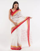 Suman SantiPur Saree SCARLET | Pure Cotton | Indidha Saree