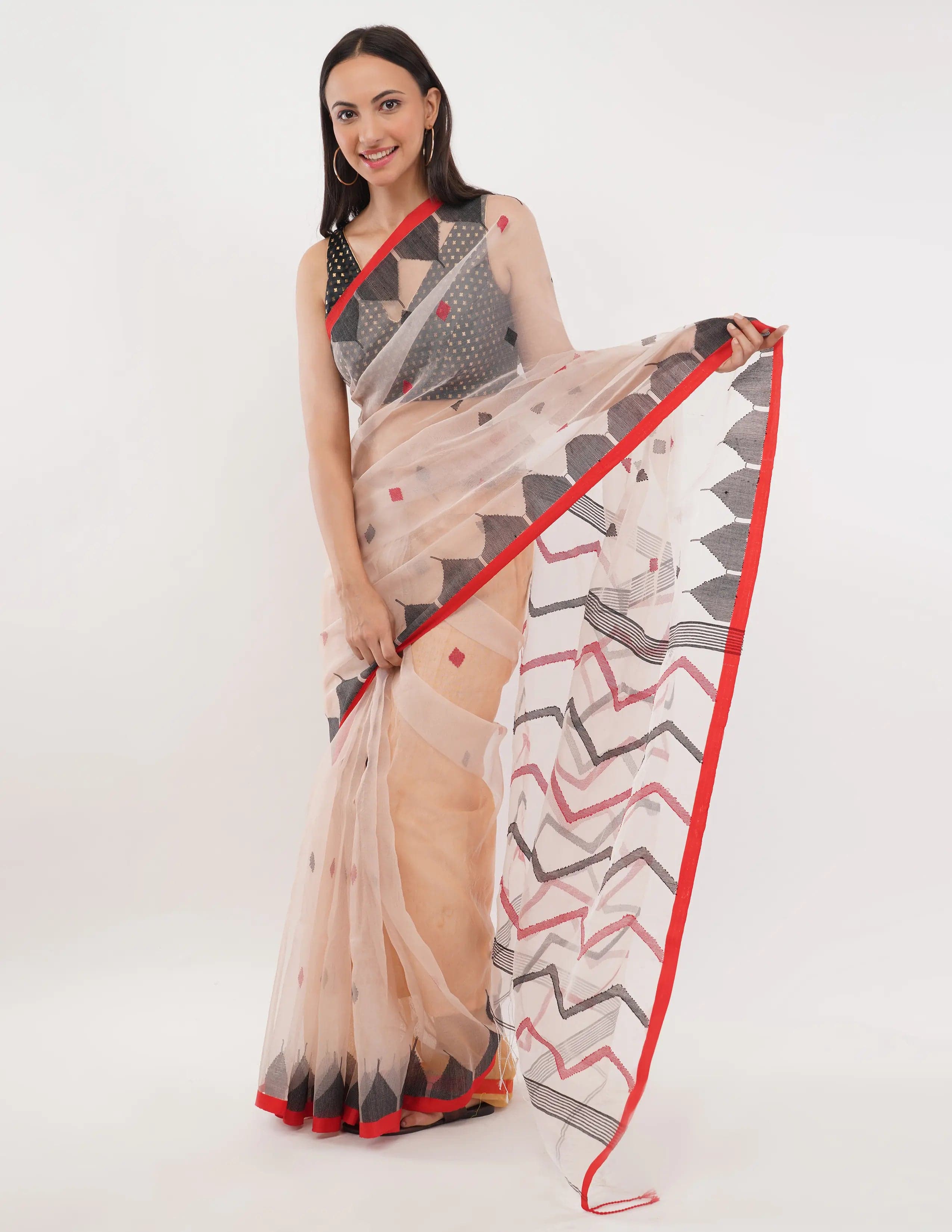 Suman SantiPur Saree SERENE SILK | Handloom Silk | Indidha Saree