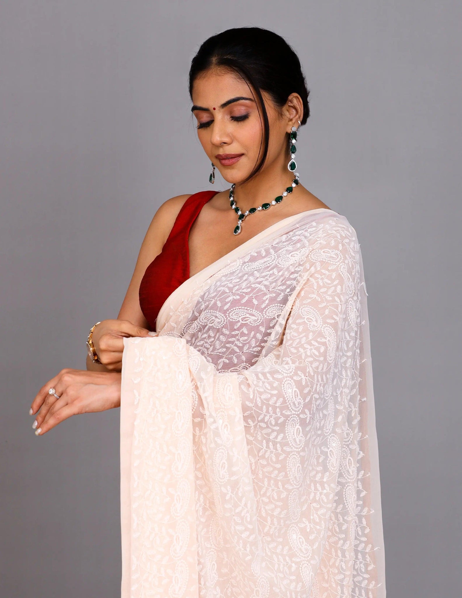 SHADAB | Georgette with embroidery | Indidha Saree