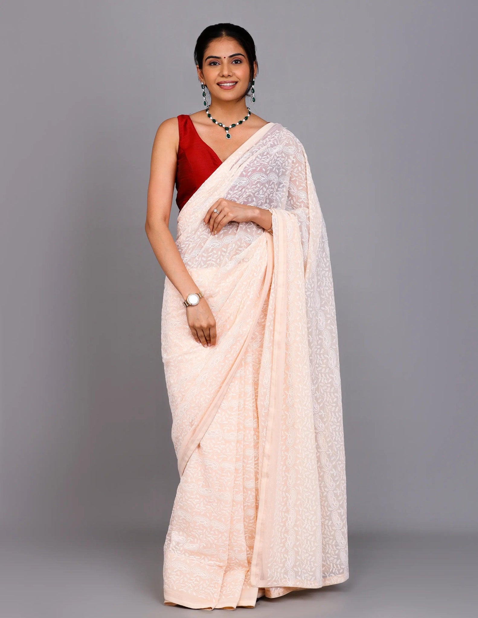 SHADAB | Georgette with embroidery | Indidha Saree