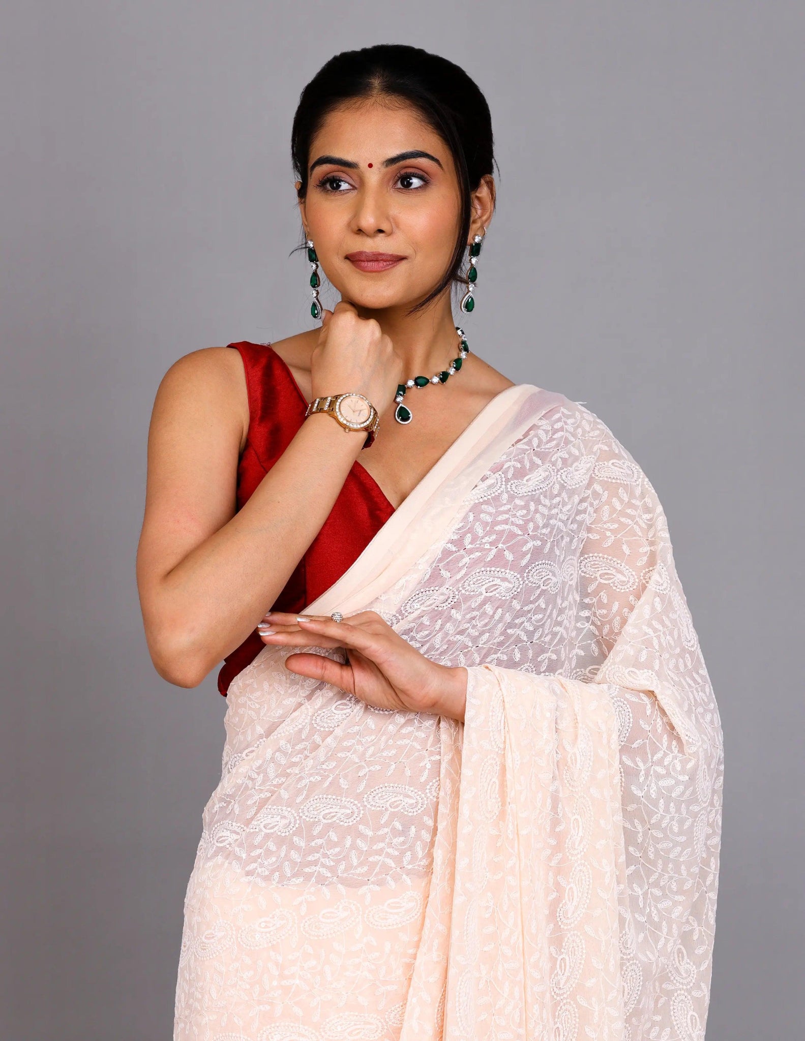 SHADAB | Georgette with embroidery | Indidha Saree
