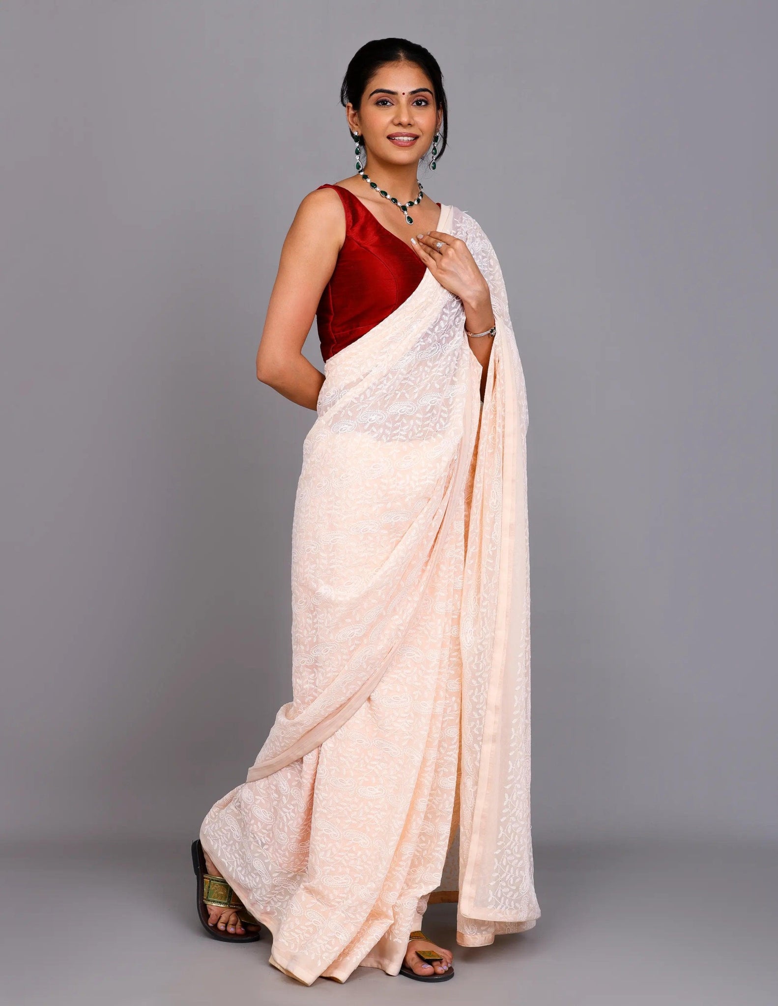 SHADAB | Georgette with embroidery | Indidha Saree