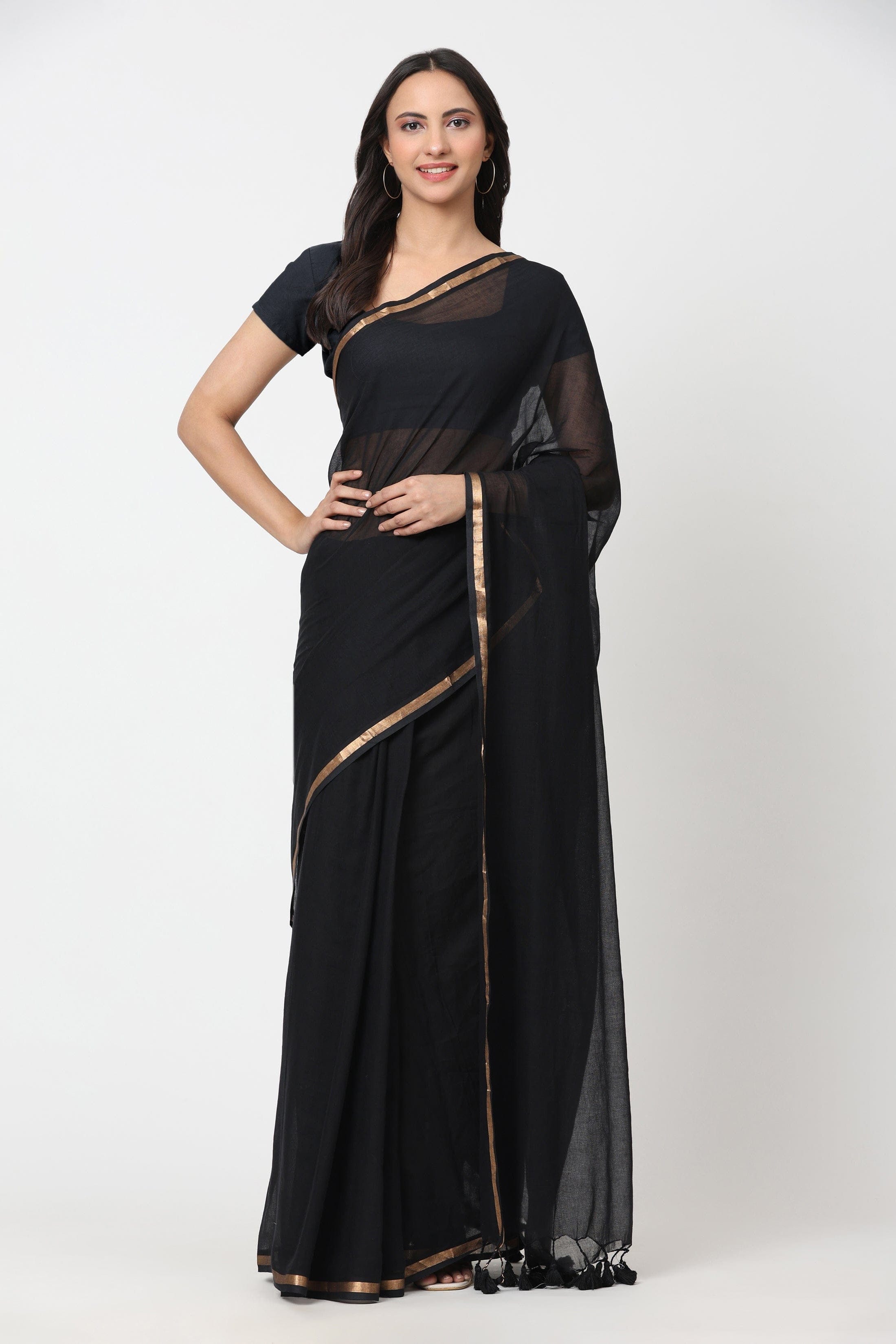 SHADOW CHIC | Mul Cotton | Indidha Saree