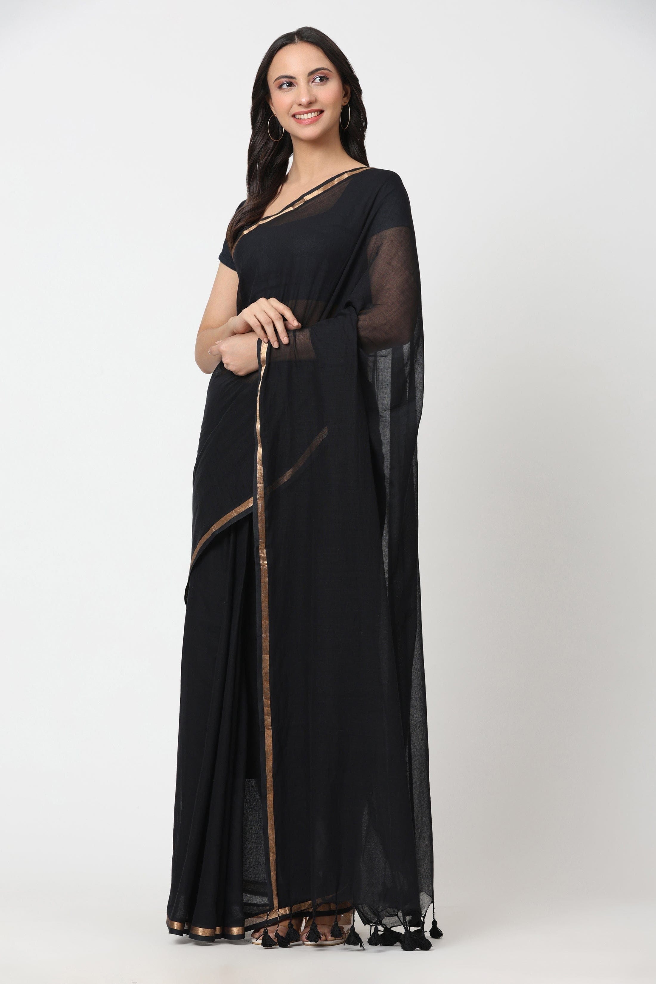 SHADOW CHIC | Mul Cotton | Indidha Saree