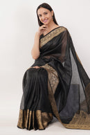 National Handloom, BGP Saree SHADOW OF GRANDEUR | Linen Silk | Indidha Saree