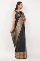 National Handloom, BGP Saree SHADOW OF GRANDEUR | Linen Silk | Indidha Saree