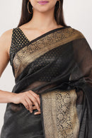 National Handloom, BGP Saree SHADOW OF GRANDEUR | Linen Silk | Indidha Saree