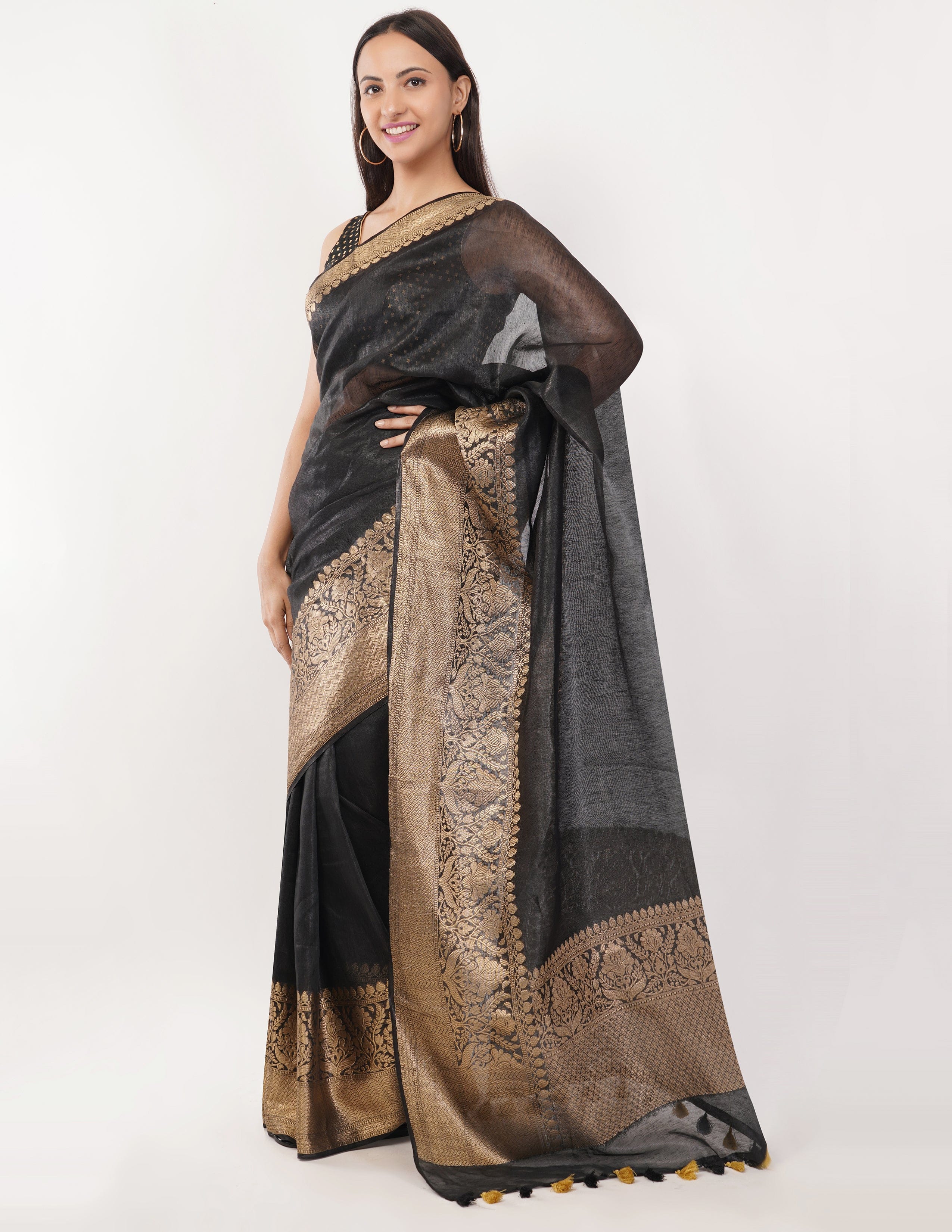 SHADOW ROYAL | Linen Silk | Indidha Saree