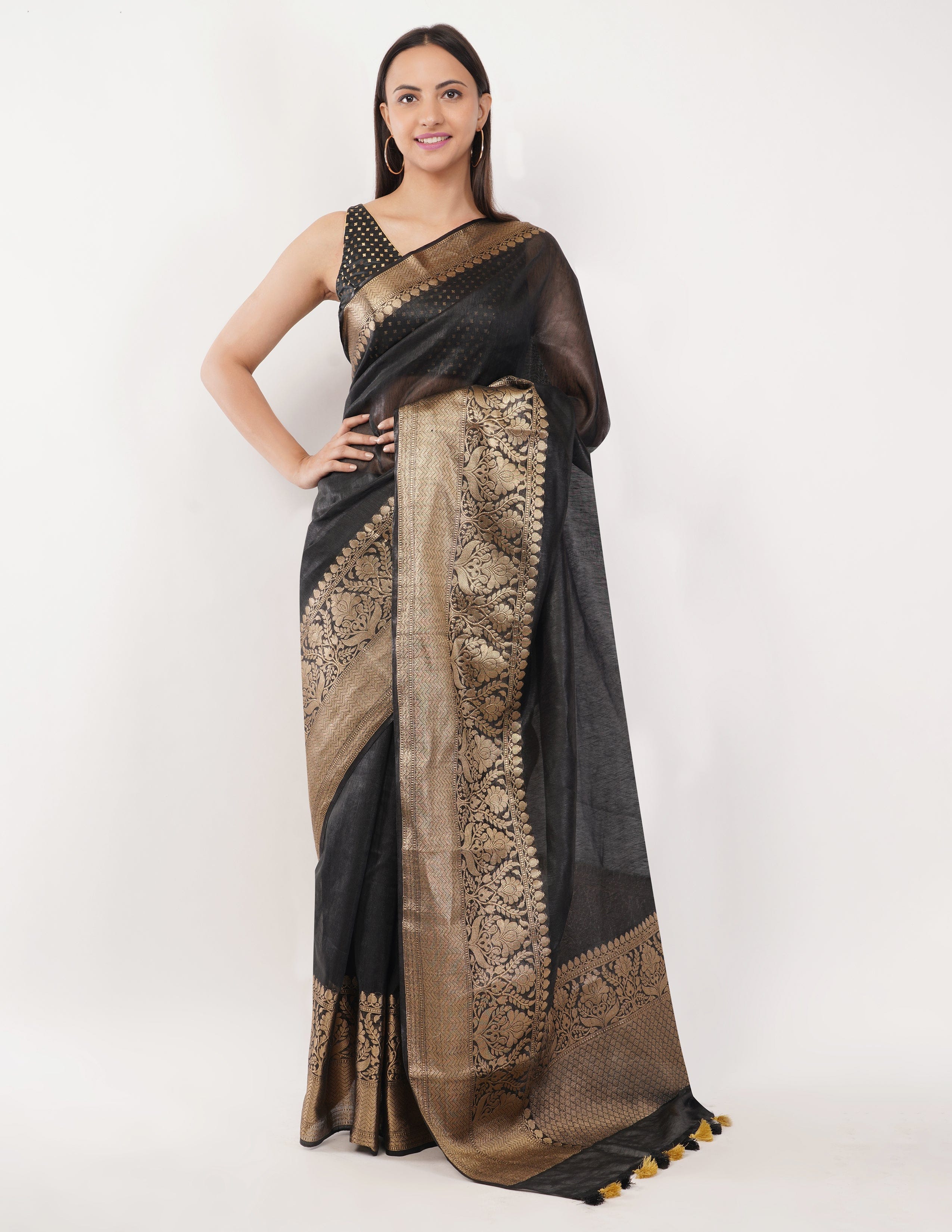 SHADOW ROYAL | Linen Silk | Indidha Saree