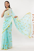 Puja Malakar, Fulia Saree SKY KAI | Mul Cotton | Indidha Saree