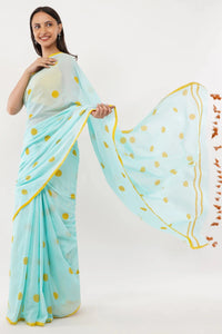 Puja Malakar, Fulia Saree SKY KAI | Mul Cotton | Indidha Saree