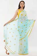 Puja Malakar, Fulia Saree SKY KAI | Mul Cotton | Indidha Saree