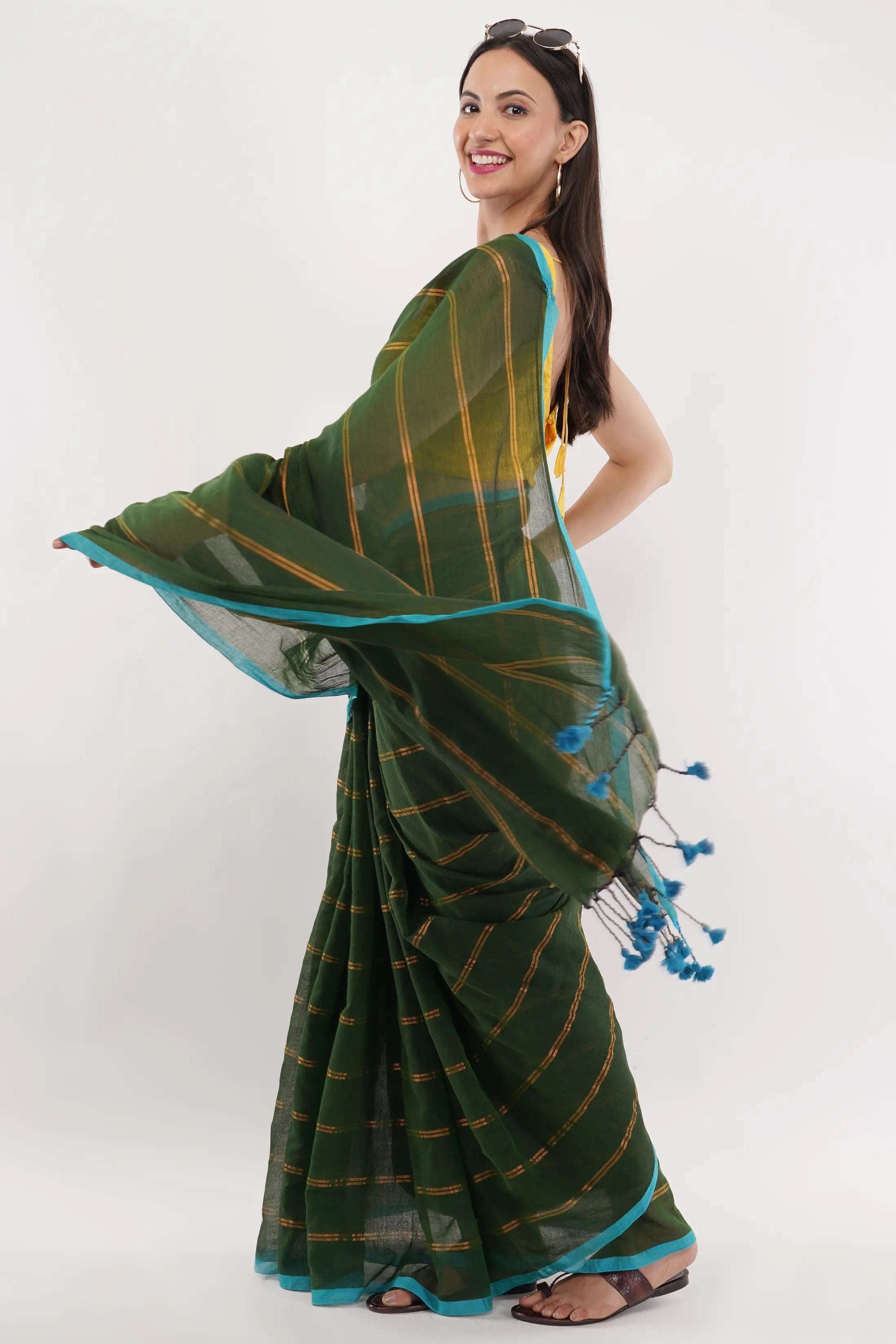 STARRY FOREST | Mul Cotton | Indidha Saree