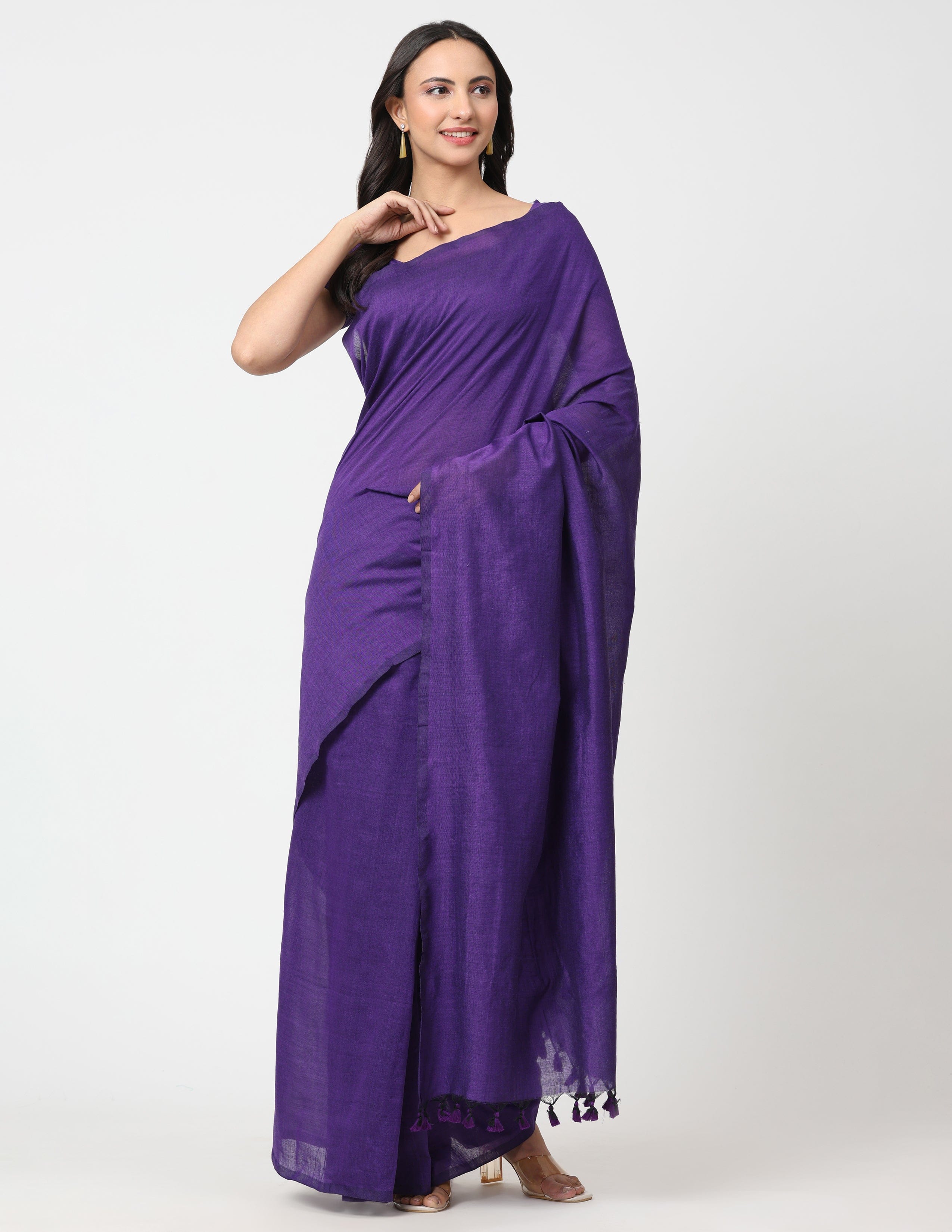 VIOLET MAJESTY | Cotton | Indidha Saree Saree